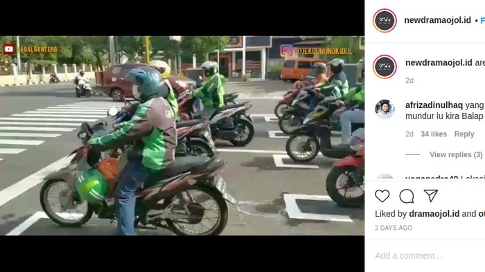 Balapan Ojol di Garis Berhenti Ala MotoGP