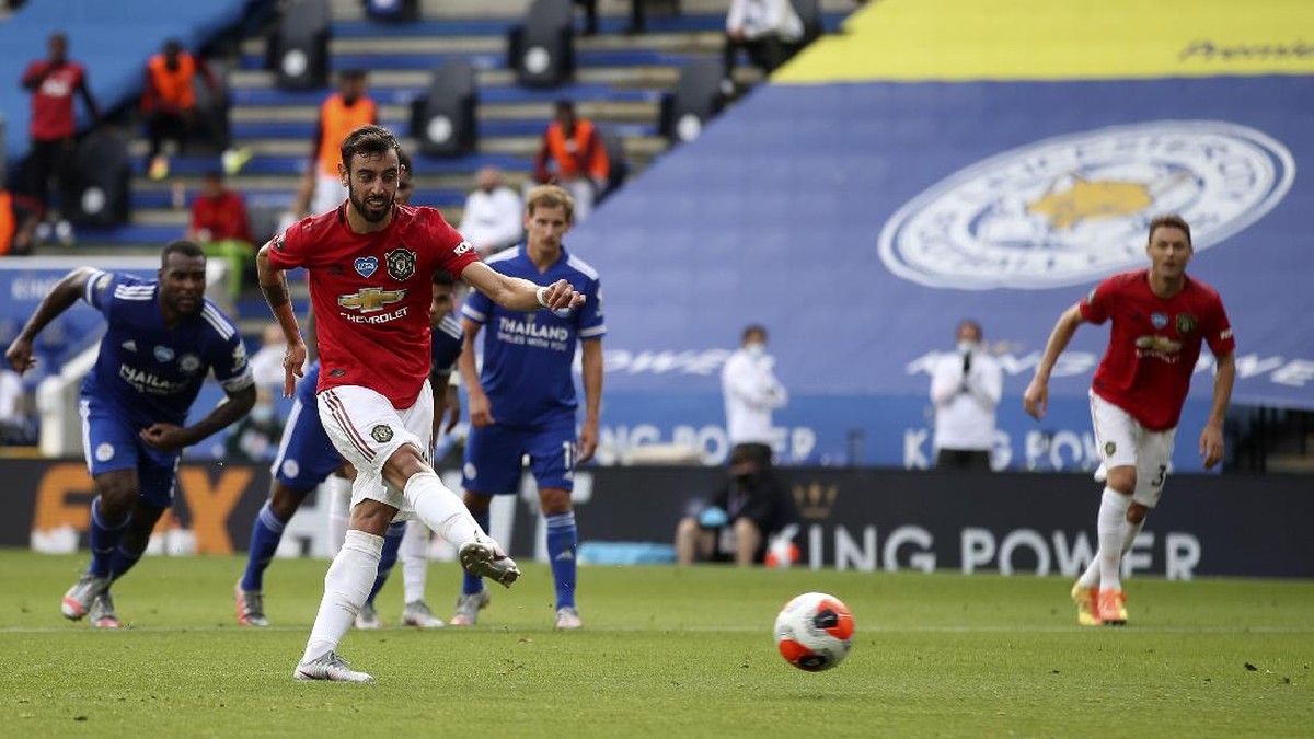 Manchester United finis di peringkat ketiga klasemen Liga Inggris usai menang 2-0 atas Leicester City (Foto: AP/Carl Recine)