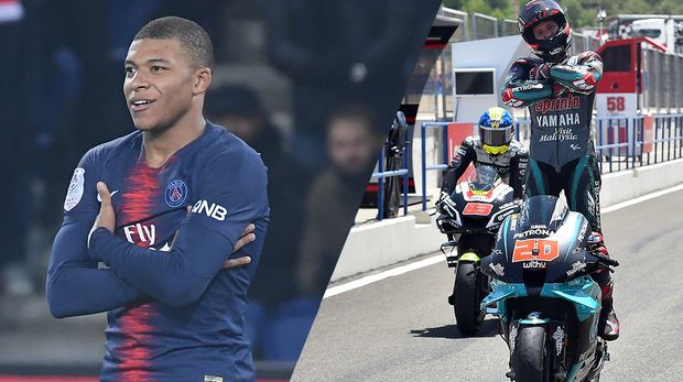 Fabio Quartararo dan Kylian Mbappe