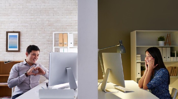 Ilustrasi LDR Young woman working at home