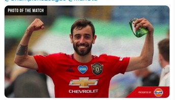 Peran besar Bruno Fernandes membuat MU belakangan tampil trengginas. Foto: Twitter