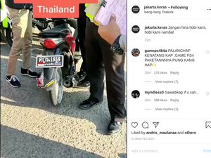 Pakai Pelat Nomor Thailand, Honda Beat Ditilang Polisi