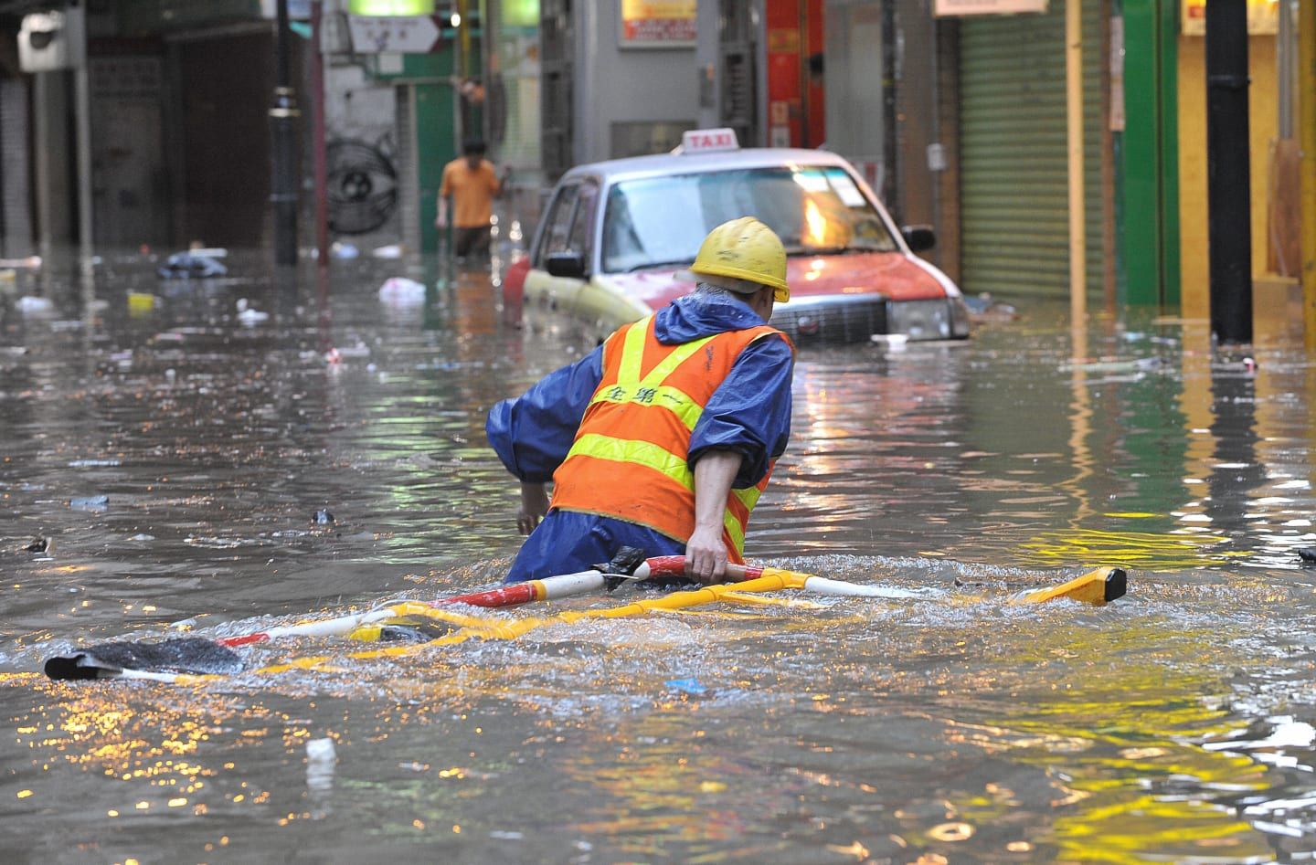 Sistem anti banjir di Hong Kong