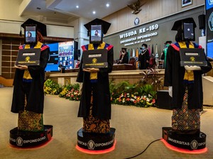 Video Wisudawan Undip Diwakilkan Robot, Begini Prosesinya