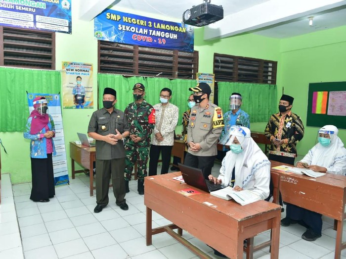 Lamongan Simulasikan Belajar Tatap Muka di Masa Pandemi