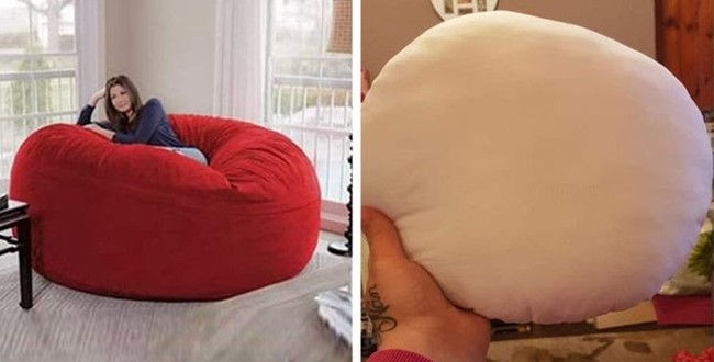 Membeli bean bag buat santai sambil menonton drakor di rumah, tapi malah yang datang ukurannya sangat kecil dan tak sesuai dengan yang ada di foto. Bukannya bean bag buat kamu, malah lebih cocok buat kucing peliharaan ya. Foto: dok. © s***cious****b / reddit.