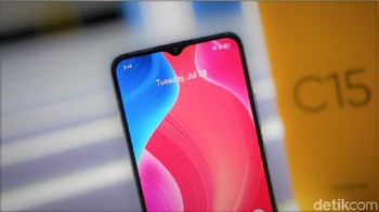 Realme C15 mengusung kamera selfie 8 MP. Foto: Adi Fida Rahman/detikINET