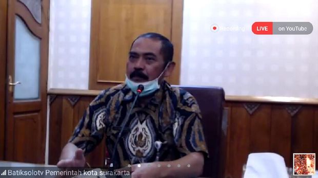 Tangkapan layar jumpa pers virtual Wali Kota Solo FX Hadi Rudyatmo