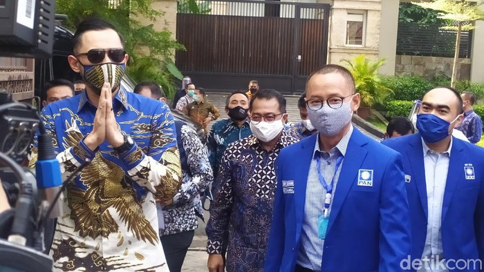 AHY bertemu pengurus PAN (Luqman Nurhadi Arunanta/detikcom)