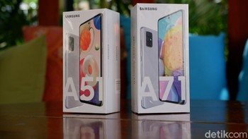 Inilah Galaxy A51 dan A71 Haze Crush Silver. Foto: Adi Fida Rahman/detikINET
