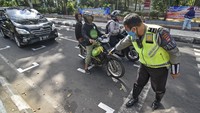 Operasi Patuh Jaya 2020 masih berlangsung. Operasi Patuh Jaya digelar sejak 23 Juli sampai 5 Agustus 2020. ANTARA FOTO/Ahmad Subaidi  