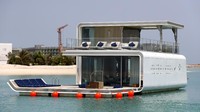 Penampakan The Floating Seahorse Villa atau villa terapung di Dubai, Uni Emirat Arab. Dilansir dari Getty Images proyek senilai 5 miliar US Dollar ini direncanakan akan membuka fase 1 dari resort tersebut pada akhir 2020 mendatang.