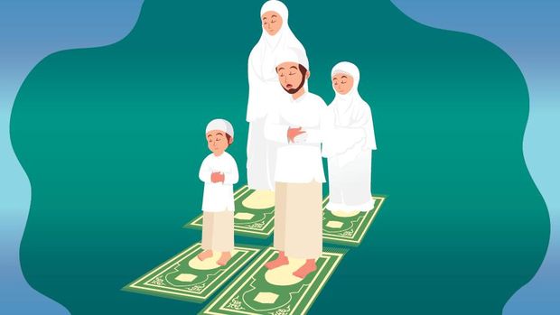 Bacaan Niat Sholat Idul Adha dalam GRafis