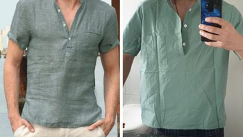 Baju yang dipesan dan diterima berbeda. Foto: Reddit/ExpectationVsReality