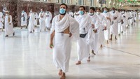 Ibadah Sai pada saat pandemi COVID-19 juga dilakukan dengan physical distancing. Istimewa/instagram/haramain_info  