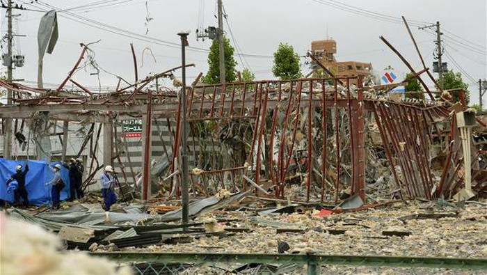 Ledakan di bagian kota Jepang utara (AP Photo)
