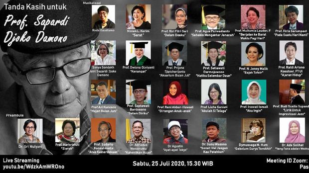 Pembacaan Puisi Virtual Sapardi Djoko Damono