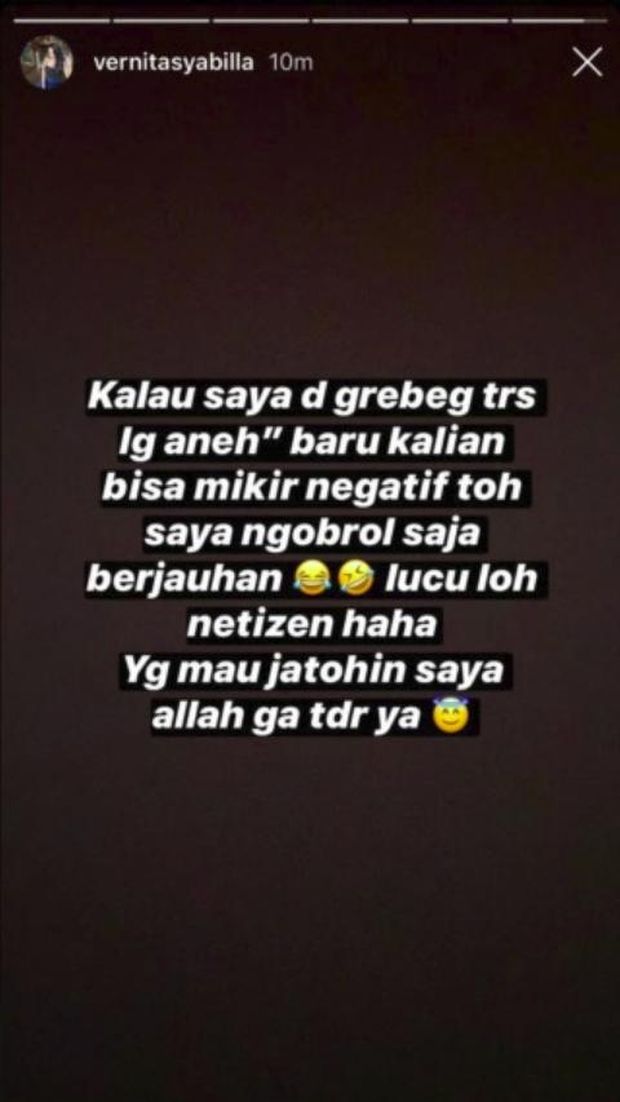 Curhat Vernita Syabuilla di IG Stories saat diperiksa polisi