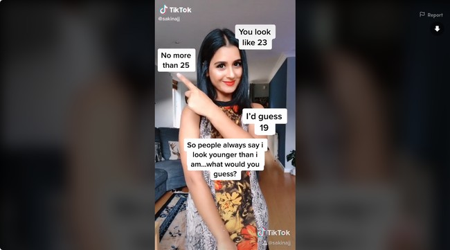 Sakina Jabeen adalah wanita asal Inggris yang jadi perbincangan karena wajahnya yang awet muda. Dalam sebuah video yang diunggah di TikTok, wanita itu mengungkap usia aslinya yang mengejutkan banyak orang karena disangka masih remaja. Foto: TikTok