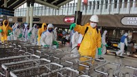 Penyemprotan disinfektan ini untuk mencegah penyebaran COVID-19.