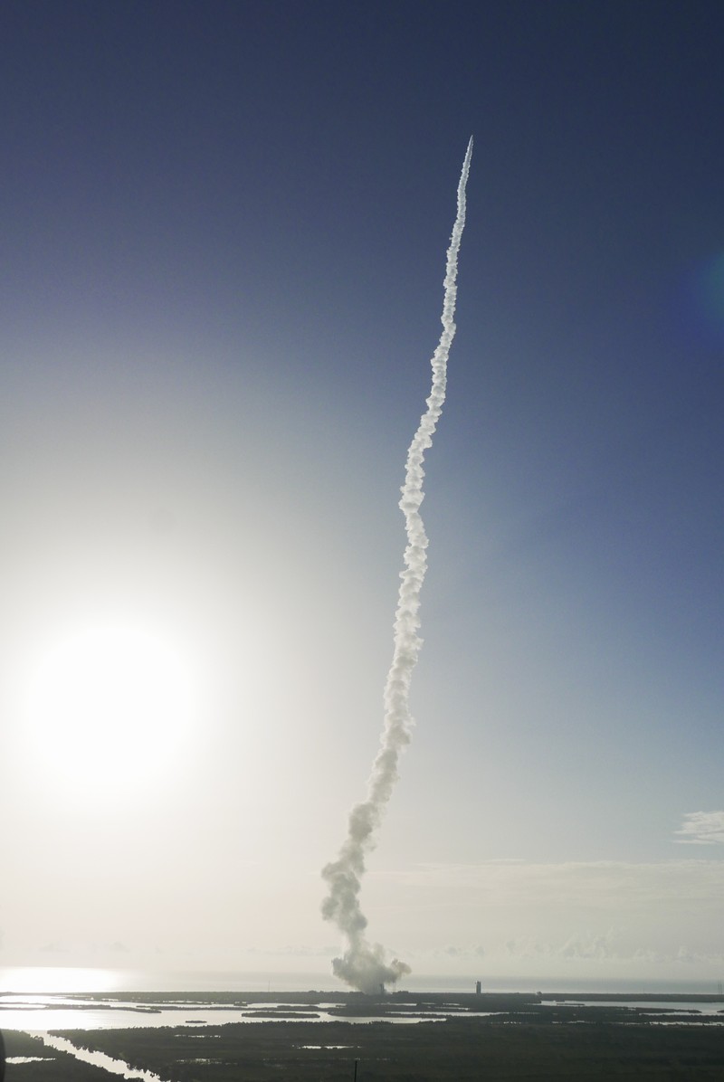 This photo provided by NASA, a United Launch Alliance Atlas V rocket launches at Space Launch Complex 41 at the Cape Canaveral Air Force Station, Thursday, July 30, 2020, in Cape Canaveral, Fla. NASA's Perseverance blasted off  atop an Atlas V rocket Thursday morning. It's the first step in an ambitious project to bring the first Martian rock samples back to Earth to be analyzed for evidence of ancient life.  (Joel Kowsky/NASA via AP)
