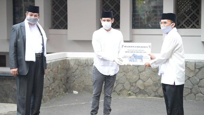Mendikbud Nadiem Makarim salat Idul Adha bareng eks Menag Said Agil