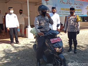 Bagi Daging Kurban, Bhabinkamtibmas di Kota Kediri Dikerahkan