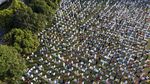 Penampakan Salat Idul Adha di Masjid Al-Azhar dari Udara