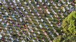 Penampakan Salat Idul Adha di Masjid Al-Azhar dari Udara