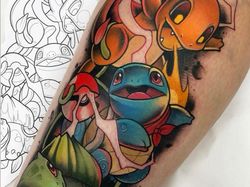 Keren! Seni Tato Gambar Kartun yang Berwarna