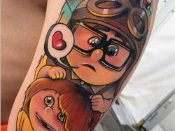 Keren! Seni Tato Gambar Kartun yang Berwarna