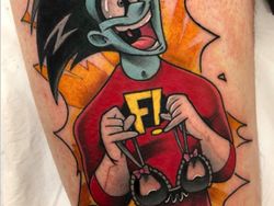 Keren! Seni Tato Gambar Kartun yang Berwarna