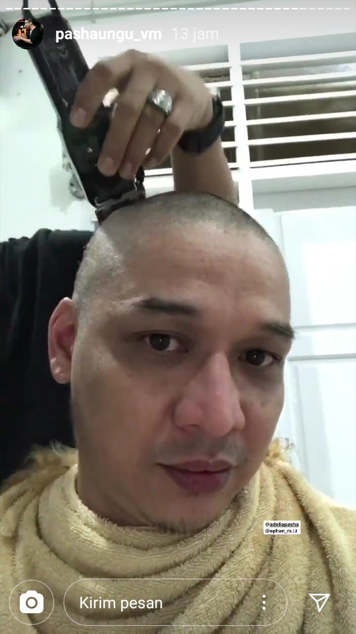 Wakil Wali Kota Palu, Sigit Purnomo Said (Pasha 'Ungu') cukur gundul usai rambut pirangnya jadi sorotan (dok. Istimewa)