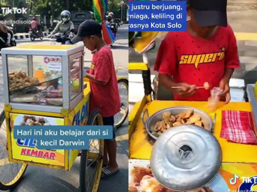 Bocah Ini Jualan Cilok Keliling Demi Beli Kuota Internet untuk Sekolah Daring