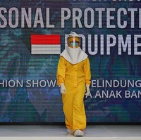 Peragaan yang ditampilkan dilakukan secara virtual. ANTARA FOTO/Andreas Fitri Atmoko.