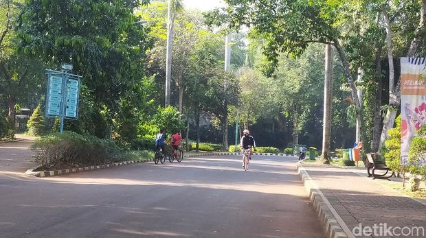 Suasana Ragunan Sabtu (1/8/2020) pagi