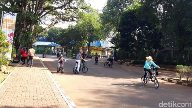 Suasana Ragunan Sabtu (1/8/2020) pagi