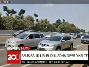 Jelang Petang, Arus Balik Idul Adha di Tol Cikampek Arah Jakarta Ramai Lancar