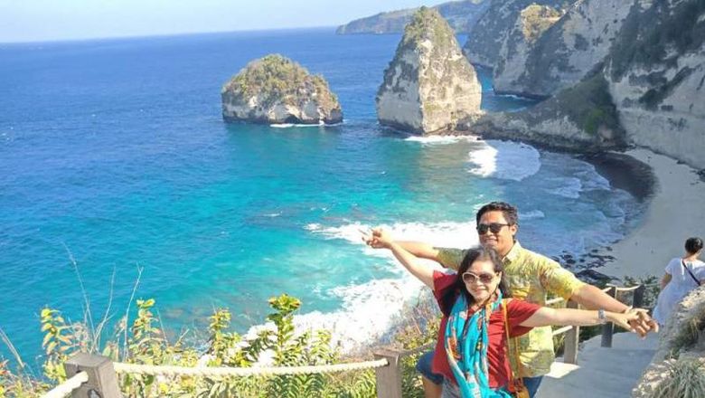 Nusa Penida Wisatawan di Nusa Penida