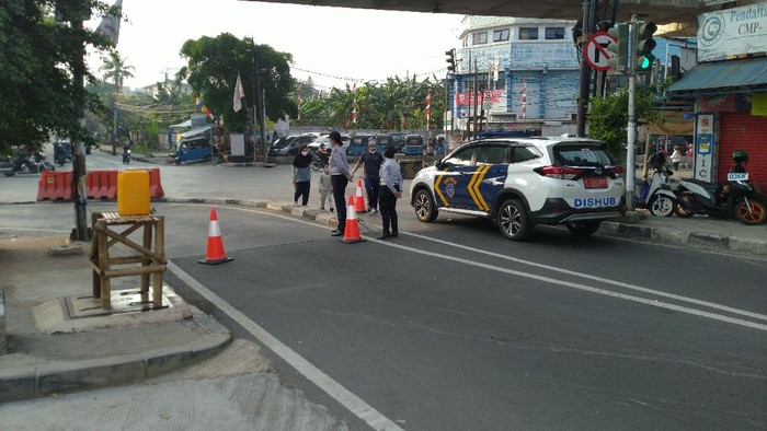 Suasana kawasan pesepeda Jalan Cipete Raya, Jaksel, Minggu (2/8) pagi.