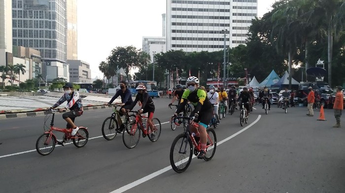 Warga masih ramai mendatangi CFD di kawasan Bundaran HI (Foto: Wilda/detikcom)