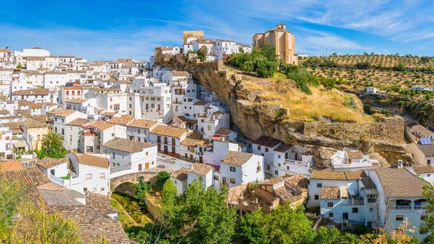 The beautiful village of Setenil de las Bodegas, Provice of Cadiz, Andalusia, Spain.