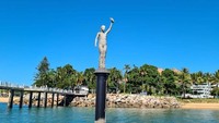 Salah satu hal menarik di musuem ini yaitu patung Ocean Siren yang menggambarkan anak berumur 12 tahun. Dia adalah Takoda Johnson, seorang gadis yang berasa; dari Walgurukaba. (MOUA/instagram)