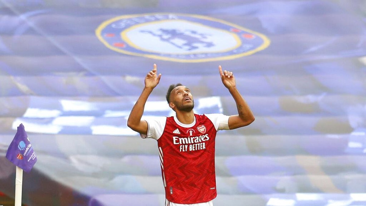 Pierre-Emerick Aubameyang lebih tajam dari pemain Liga Inggris manapun sejak gabung Januari 2018 (Catherine Ivill/Pool via AP)