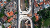 Begini aerial flyover Lenteng Agung, Jakarta Selatan, Senin (3/8/2020).
