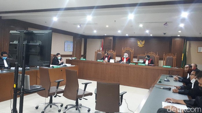 Sidang kasus suap eks Komisioner KPU Wahyu Setiawan (Dwi Andayani/detikcom)