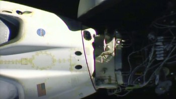 Proses undocking kapsul Crew Dragon dari International Space Station yang dimulai pukul Sabtu, 1 Agustus pukul 19.35 EDT. Saat itu ISS berada di atas Johannesburg, Afrika Selatan. Foto: NASA via AP