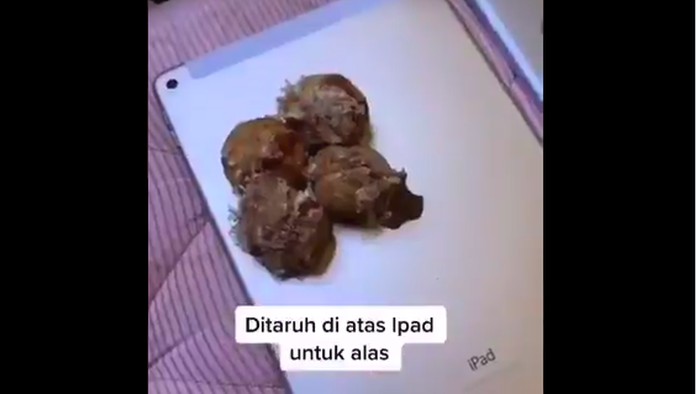 iPad jadi piring makanan