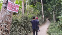 Wisatawan yang mau ke Ladon Little Island, bisa melalui Balai Ekonomi Desa. Dari sana, akan ada paoan penunjuk arah hingga di pinggiran Sungai Progo. (Eko Susanto/detikcom)