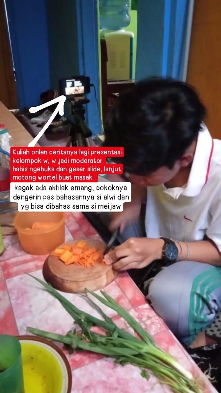 Momen kocak emak-emak meeting virtual